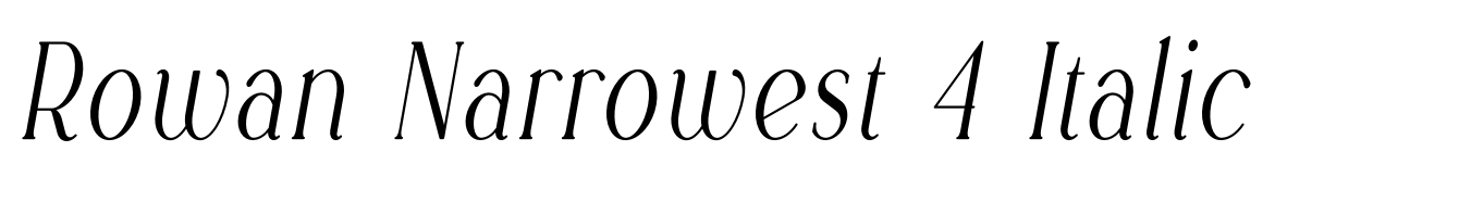 Rowan Narrowest 4 Italic